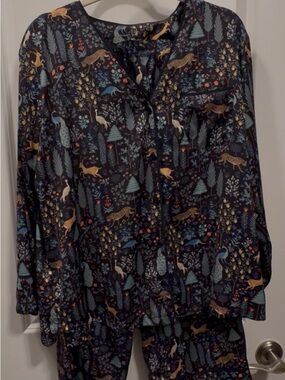 summersalt Navy Wildlife Print Pajama Set